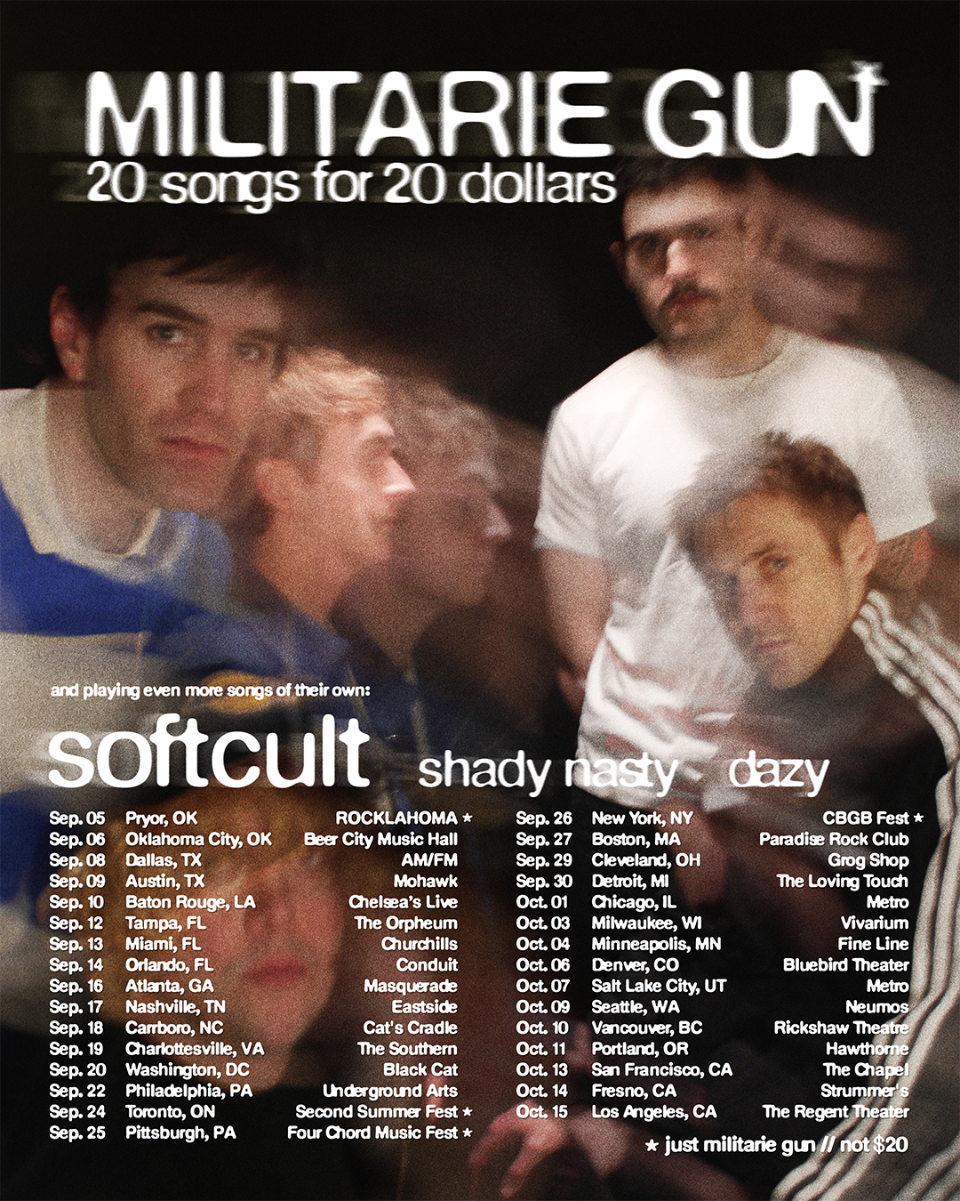 Militarie Gun will go on a 20 Songs for 20 Dollars tour 
