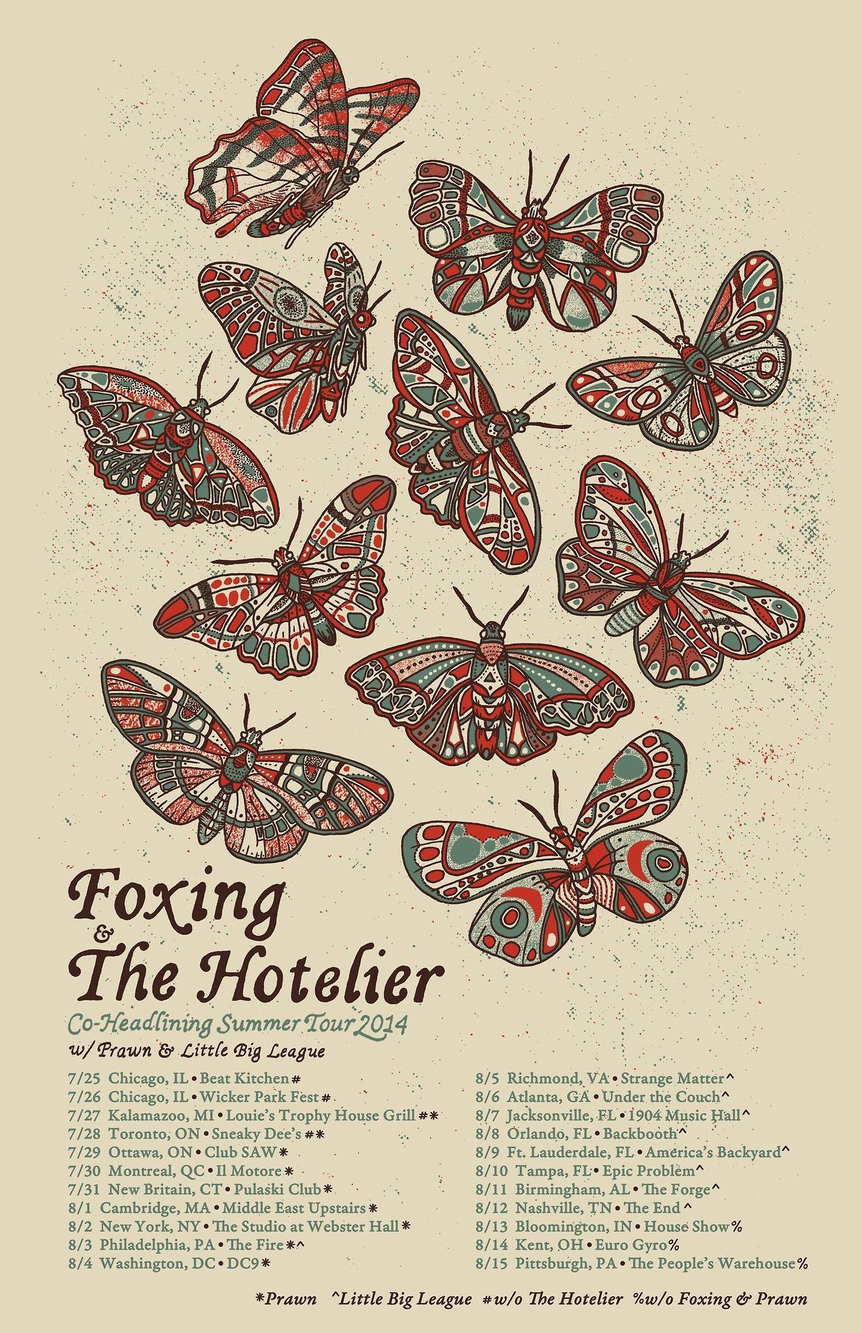 Foxing Hotelier 2014 tour
