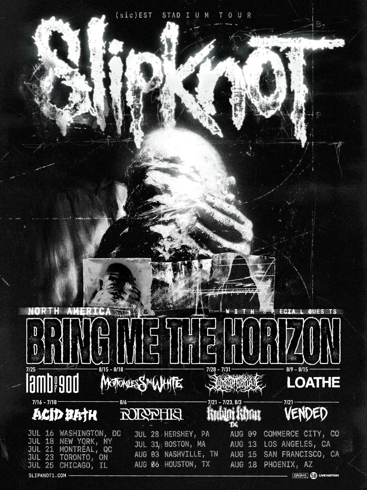 Slipknot unveil (sic)est Stadium Tour with Bring Me the Horizon